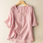 Danielle - Women’s Retro Style Scalloped Collar Button-Down