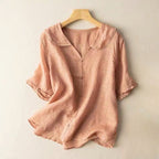 Danielle - Women’s Retro Style Scalloped Collar Button-Down