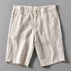 Dean - Men's Linen Button Closure Casual Shorts