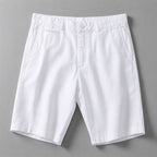 Dean - Men's Linen Button Closure Casual Shorts