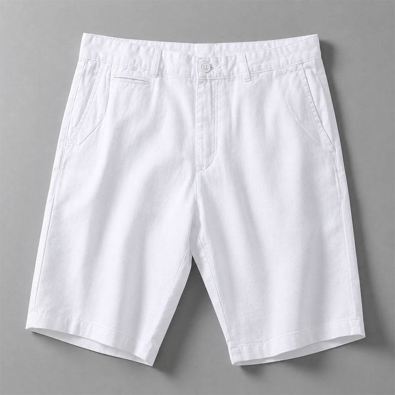 Dean - Men's Linen Button Closure Casual Shorts