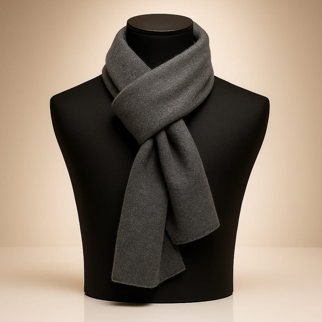 Denali - Mid Length Textured Knit Wrap Scarf