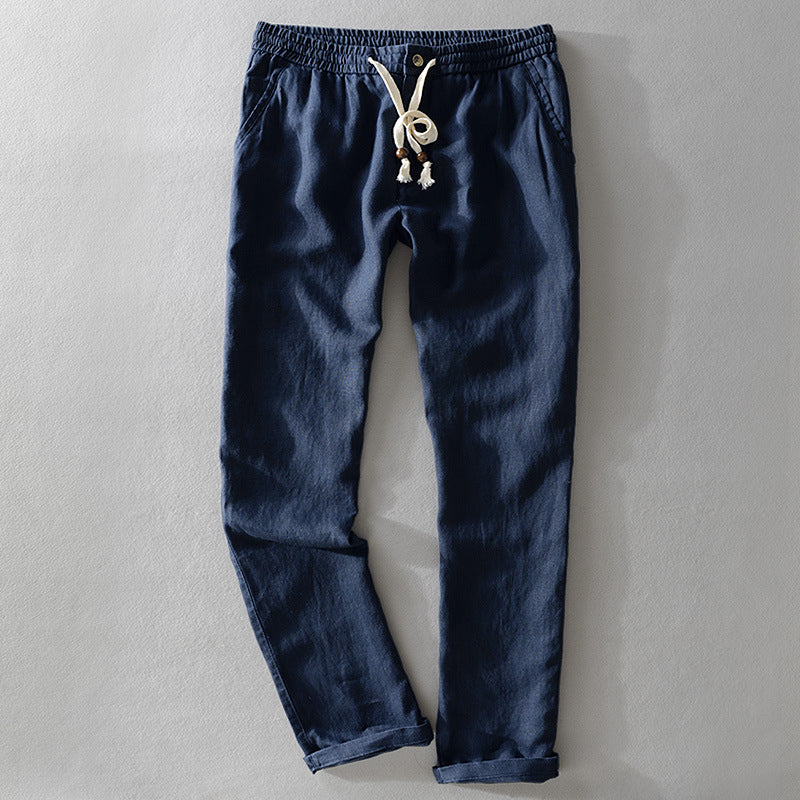 Dominic - Men's Linen Drawstring Pants