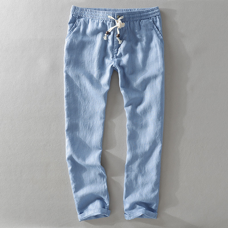 Dominic - Men's Linen Drawstring Pants