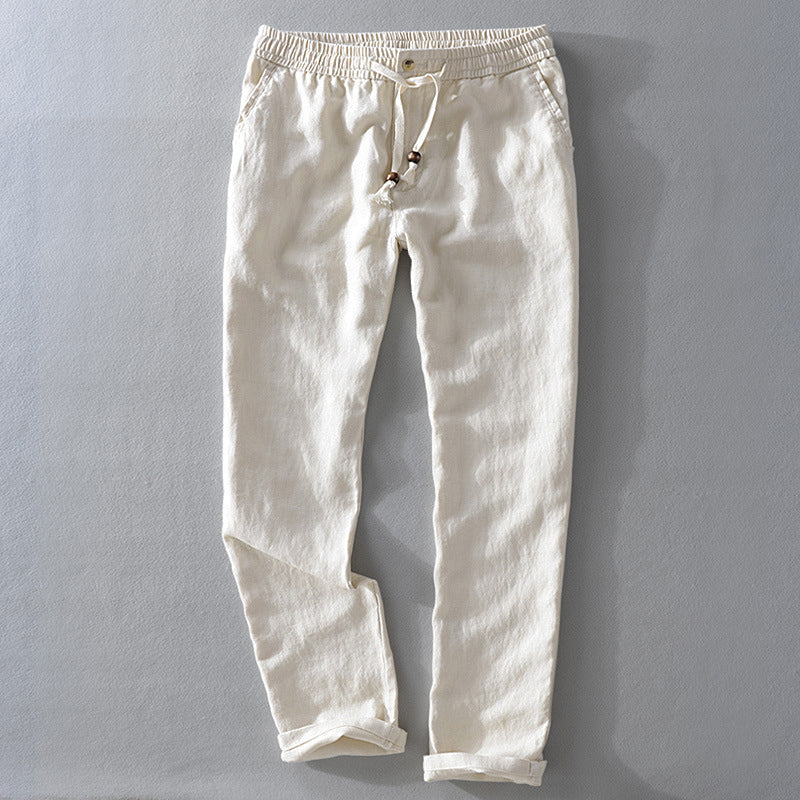 Dominic - Men's Linen Drawstring Pants