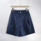 Drew - Women's Pleated Linen-Feel Tailored Shorts