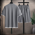 Dylan - Men’s Casual Ribbed T-Shirt and Shorts Set