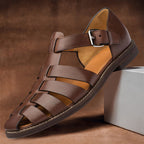 Elias - Men’s Fisherman Leather T-Strap Sandals