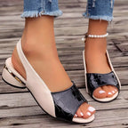Elora - Women’s Two-Tone Open Toe Slingback Sandals