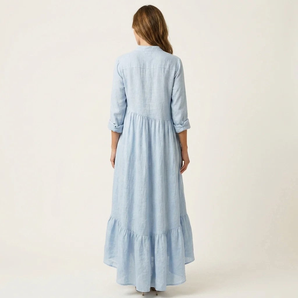 Elowen - Women's Boho Flowy Maxi Dress with Pockets