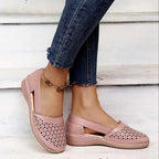Emerald - Women’s Perforated Cutout Comfort Flats