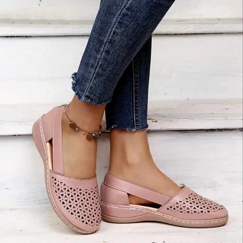 Emerald - Women’s Perforated Cutout Comfort Flats
