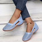 Emerald - Women’s Perforated Cutout Comfort Flats