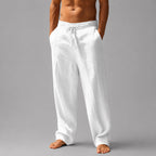 Eric - Men's Linen Blend Drawstring Lounge Pants