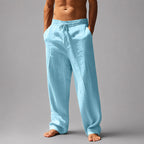 Eric - Men's Linen Blend Drawstring Lounge Pants