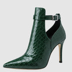 Erica - Women’s Embossed Patent Pointed Toe Heels