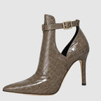 Erica - Women’s Embossed Patent Pointed Toe Heels