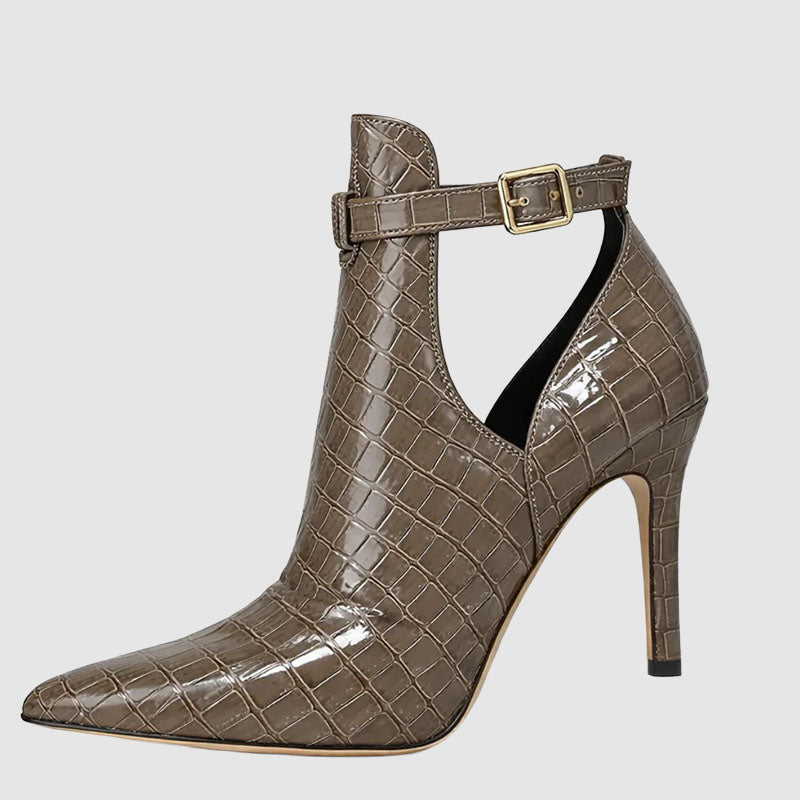 Erica - Women’s Embossed Patent Pointed Toe Heels
