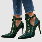 Erica - Women’s Embossed Patent Pointed Toe Heels