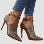 Erica - Women’s Embossed Patent Pointed Toe Heels