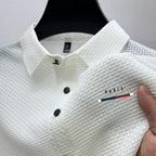 Ethan - Men's Textured Short Sleeve Polo Shirt
