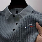 Ethan - Men's Textured Short Sleeve Polo Shirt