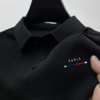Ethan - Men's Textured Short Sleeve Polo Shirt