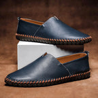 Ethan - Men’s Slip On Handstitched Casual Leather Loafers