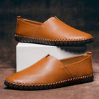 Ethan - Men’s Slip On Handstitched Casual Leather Loafers