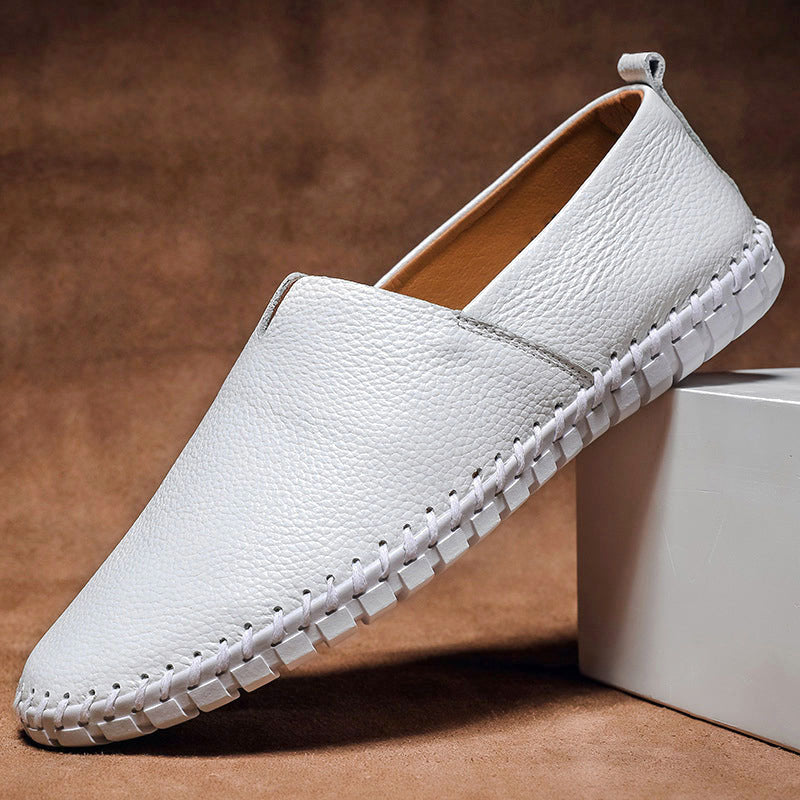 Ethan - Men’s Slip On Handstitched Casual Leather Loafers