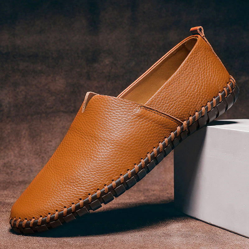Ethan - Men’s Slip On Handstitched Casual Leather Loafers
