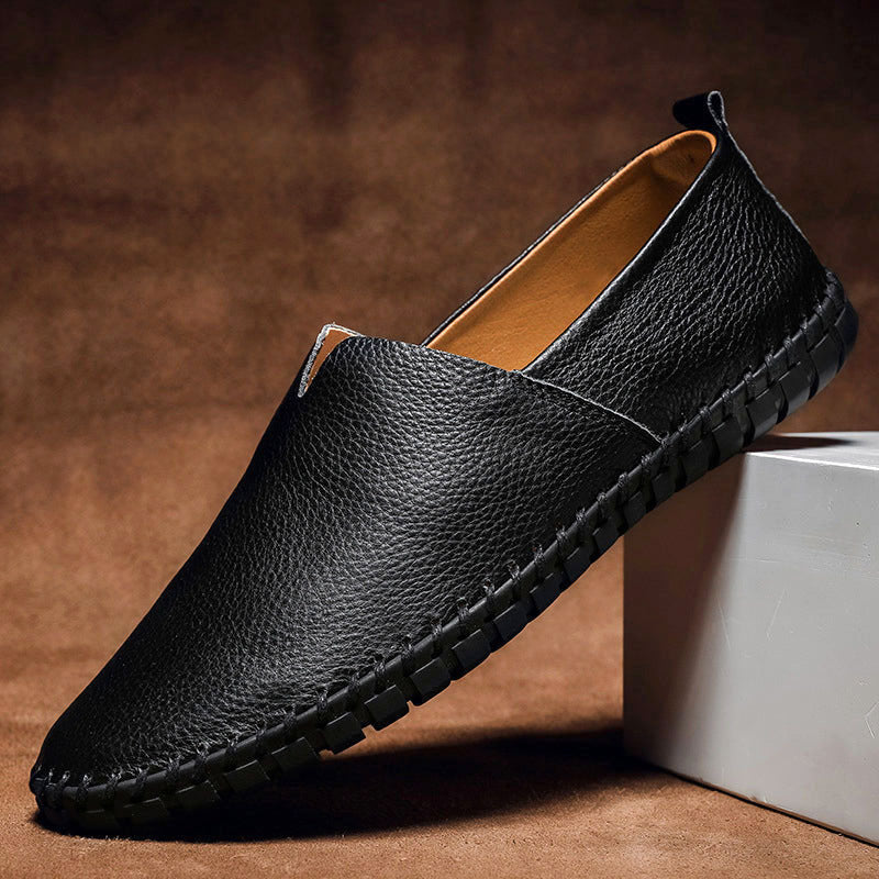 Ethan - Men’s Slip On Handstitched Casual Leather Loafers