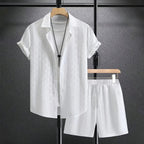 Felix - Men’s Stylish Open-Collar Shirt and Short Set