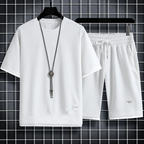 Frederick - Casual Textured T-Shirt and Shorts Duo