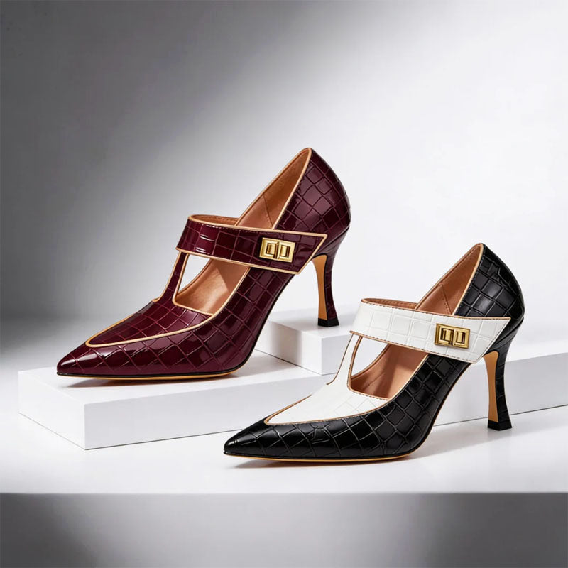 Gabriella - Women’s Glossy Croc Pumps