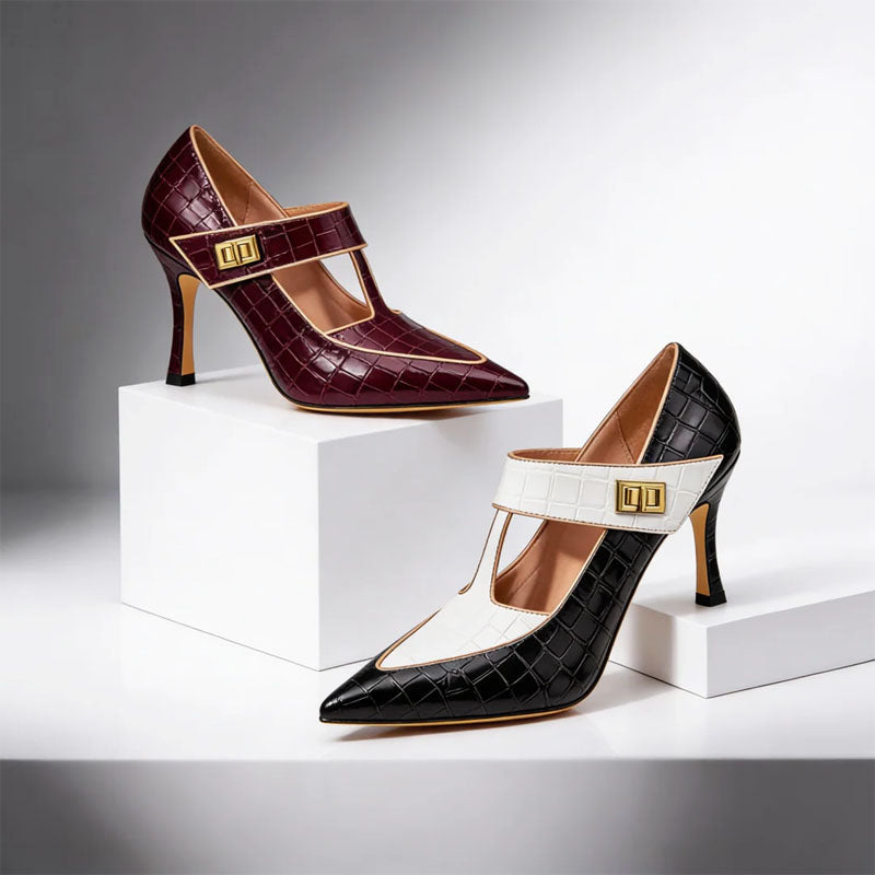 Gabriella - Women’s Glossy Croc Pumps