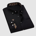 George - Men’s Luxury Patterned Trim Dress Shirt
