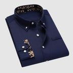George - Men’s Luxury Patterned Trim Dress Shirt