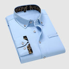 George - Men’s Luxury Patterned Trim Dress Shirt