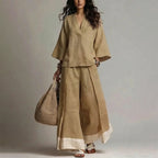 Grace - Women’s Flowy Linen Look Two-Piece Set