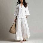 Grace - Women’s Flowy Linen Look Two-Piece Set