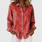 Hailey -  Women’s Stylish Paisley Patterned Casual Shirt