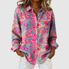 Hailey -  Women’s Stylish Paisley Patterned Casual Shirt