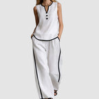 Hazel - Women’s Contrast Trim Sleeveless Set