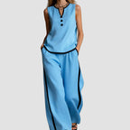 Hazel - Women’s Contrast Trim Sleeveless Set