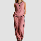 Hazel - Women’s Contrast Trim Sleeveless Set