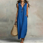 Helen - Women's Ruffle Sleeveless Boho Dress