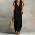 Helen - Women's Ruffle Sleeveless Boho Dress