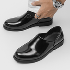 Hudson - Men's Glossy Leather Slip-On Loafers