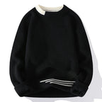 Jace - Men's Ribbed Crewneck Sweater with Contrast Trim